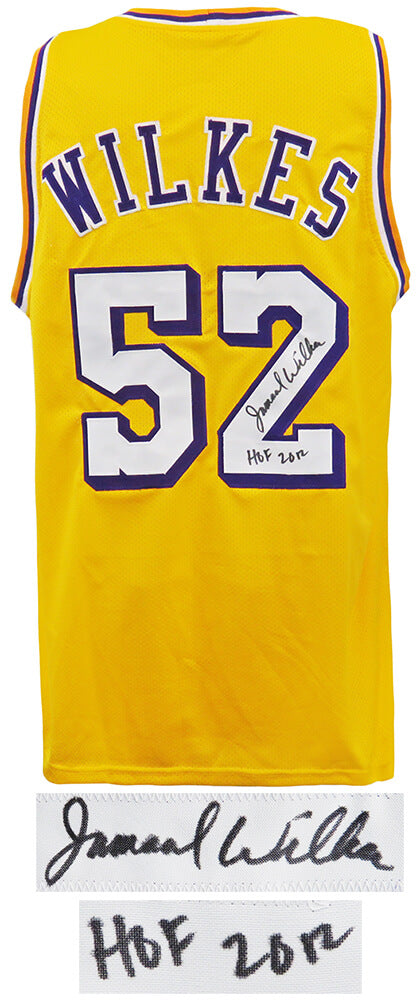 Jamaal Wilkes Signed Gold Custom Basketball Jersey w/HOF 2012
