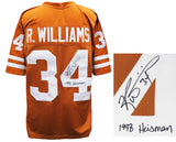 Ricky Williams Signed Brown Custom Football Jersey w/1998 Heisman