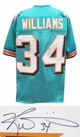 Ricky Williams Signed Teal Custom Jersey