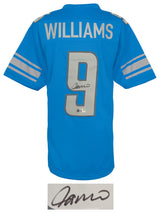 Jameson Williams Signed Blue Custom Football Jersey - (Beckett)