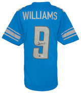 Jameson Williams Signed Blue Custom Football Jersey - (Beckett)