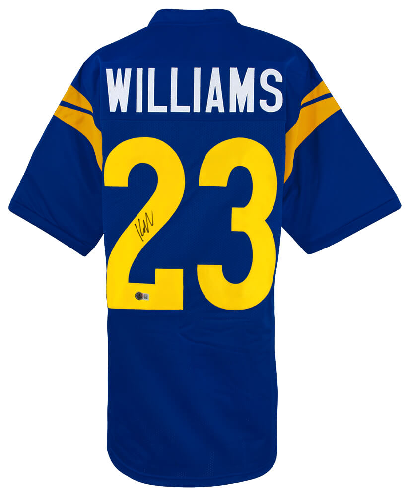 Kyren Williams Signed Blue Custom Football Jersey - (Beckett)