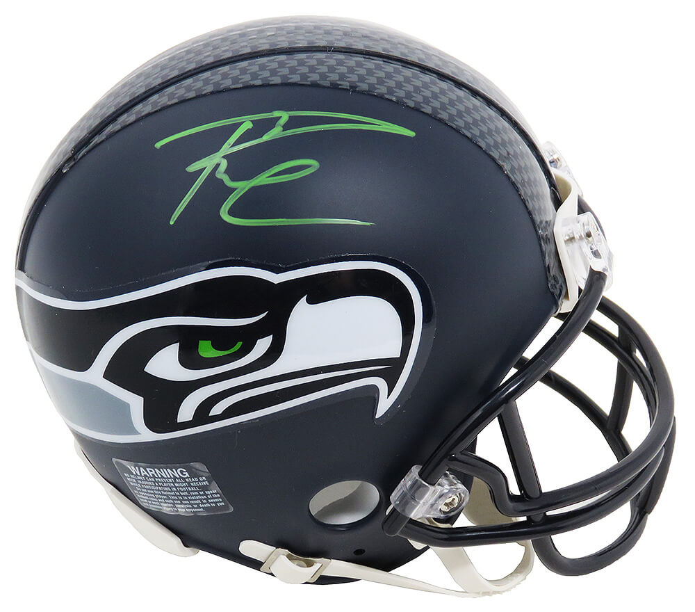 Russell Wilson Signed Seattle Seahawks Riddell Mini Helmet (Wilson Holo)