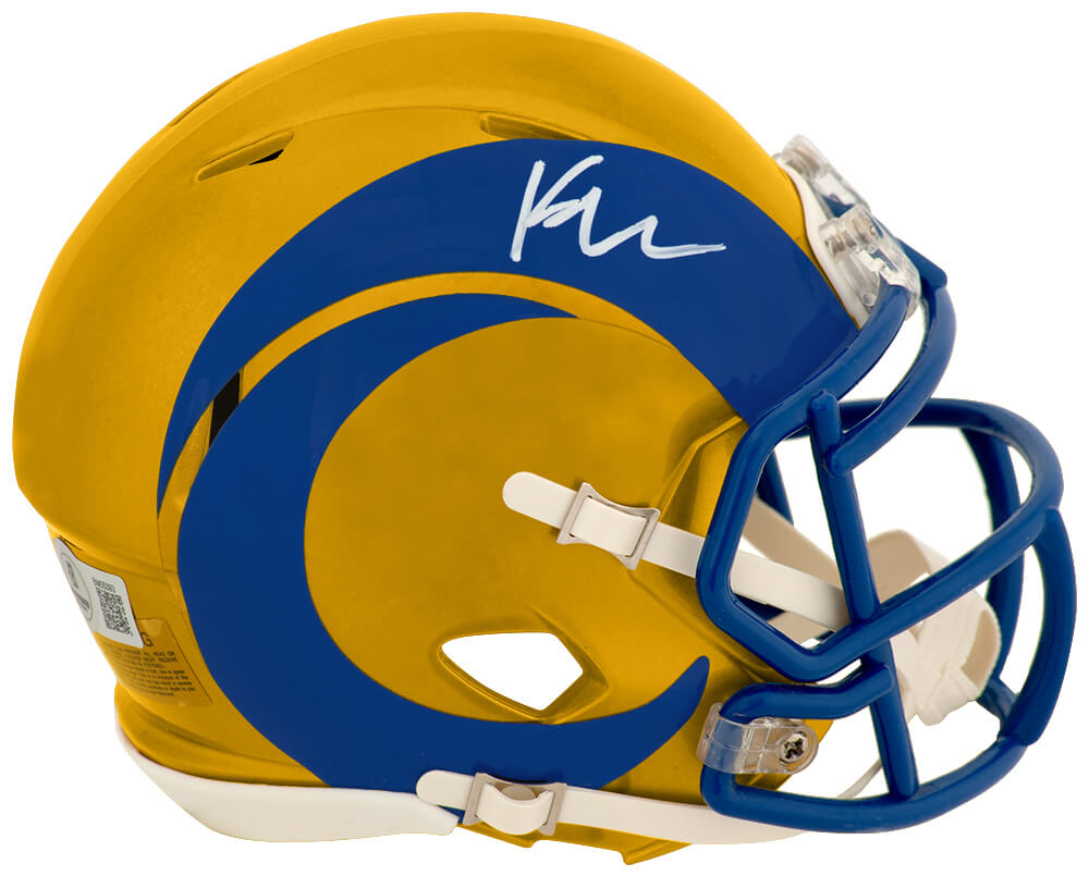 Kyren Williams Signed Los Angeles Rams FLASH Riddell Speed Mini Helmet - (Beckett)