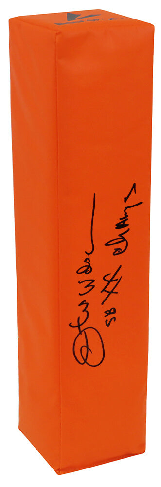 Otis Wilson Signed BSN Orange Football Endzone Pylon w/SB XX Champs