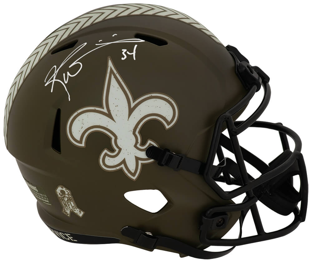 Ricky Williams Signed New Orleans Saints SALUTE Riddell Full Size Speed Replica Helmet