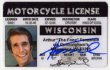 Henry Winkler Signed Happy Days Arthur 'TheFonz' Fonzarelli Wisconsin Motorcycle Drivers License