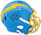 Kellen Winslow Signed Chargers FLASH Riddell Full Size Speed Replica Helmet w/HOF'95