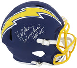 Kellen Winslow Signed Chargers Navy Throwback Riddell Full Size Speed Replica Helmet w/HOF'95