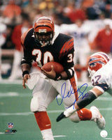 Icky Woods Signed Cincinnati Bengals Black Jersey Action 16x20 Photo