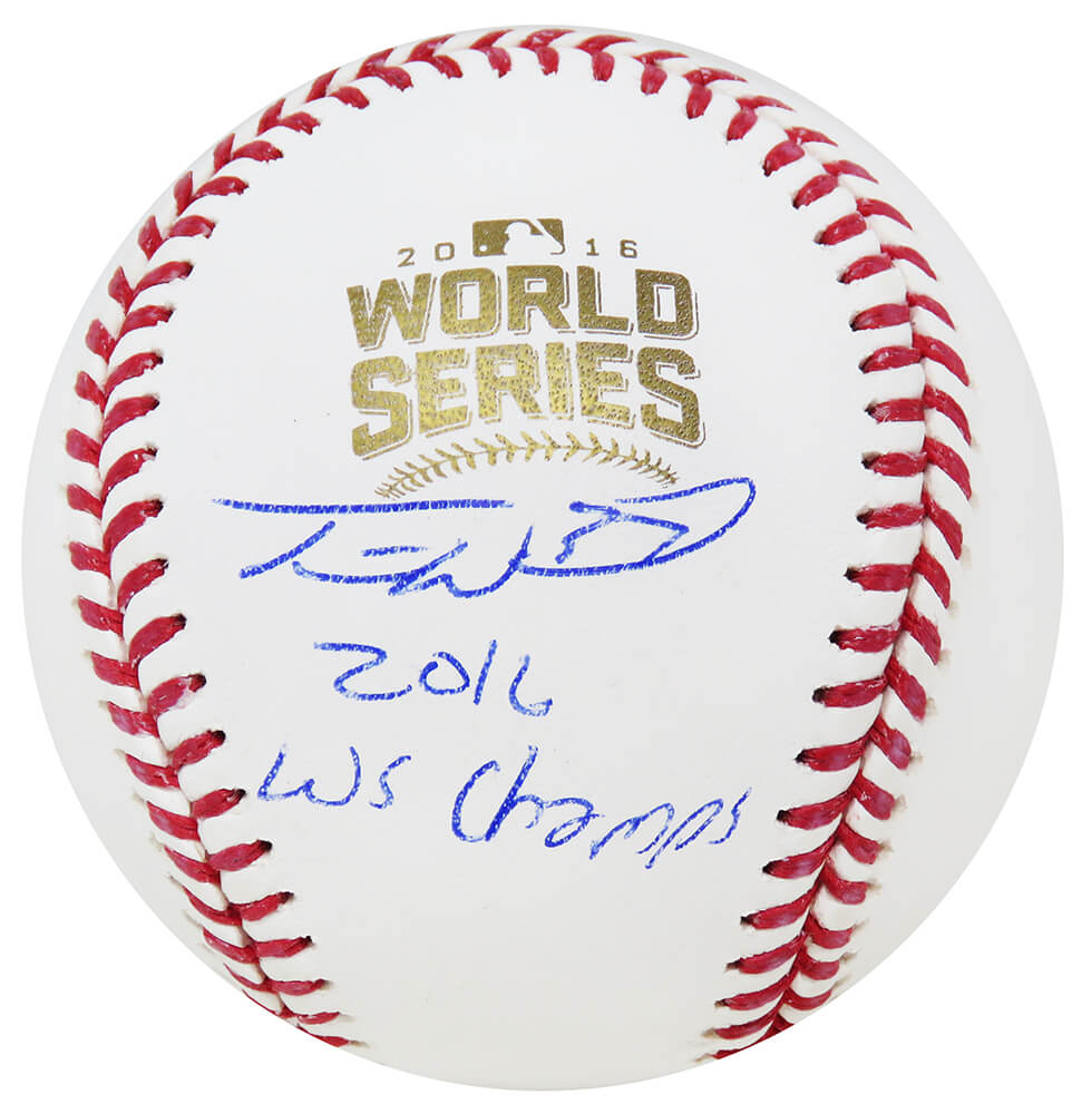 Travis Wood Signed Rawlings Official 2016 World Series Baseball w/2016 WS Champs