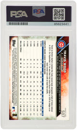 Travis Wood Signed Cubs 2016 Topps Baseball Trading Card #507A - (PSA Encapsulated)