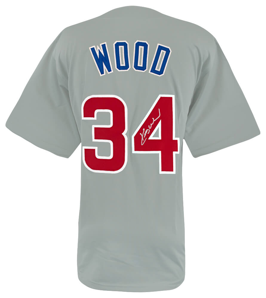 Kerry Wood Signed Grey Custom Baseball Jersey