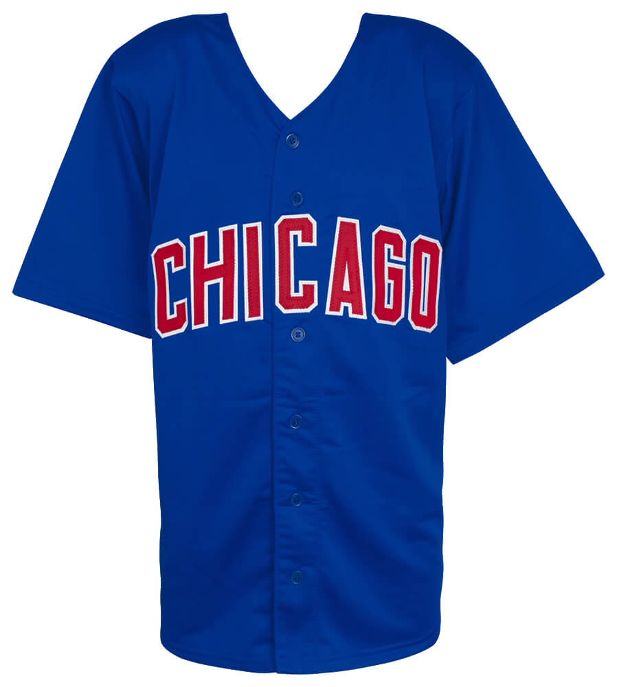 Travis Wood Signed Blue Custom Baseball Jersey w/16 WS Champs