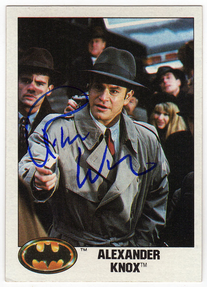 Robert Wuhl Signed 1989 Topps Batman Alexander Knox Trading Card #7