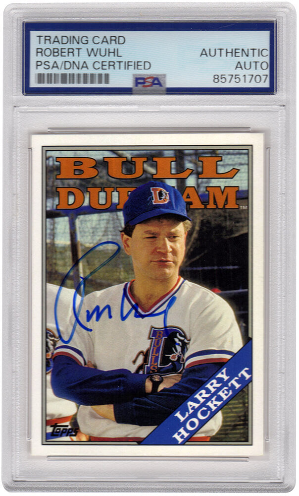Robert Wuhl Signed Bull Durham 2016 Topps Archives Larry Hockett Trading Card #BD-LH - (PSA Encapsulated)