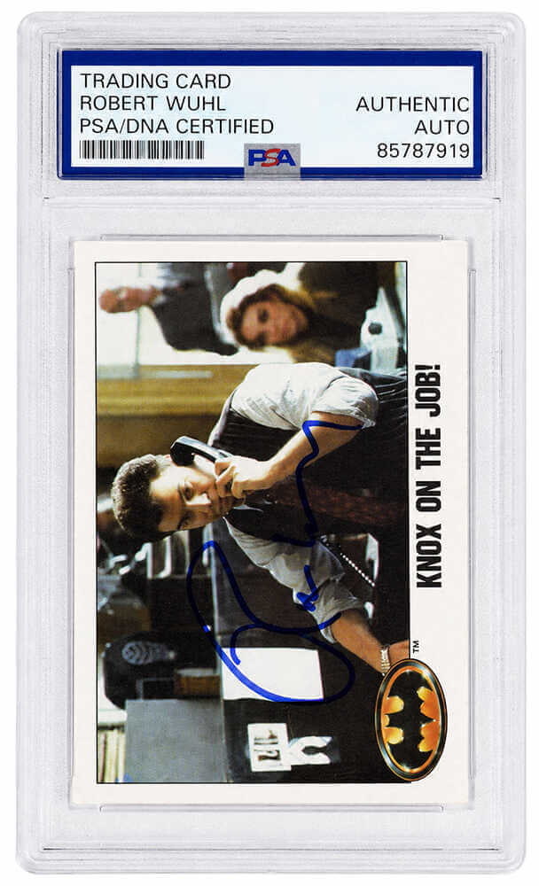 Robert Wuhl Signed 1989 Topps Batman Knox On The Job Trading Card #21 - (PSA Encapsulated)