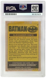 Robert Wuhl Signed 1989 Topps Batman Alexander Knox Trading Card #7 - (PSA Encapsulated)