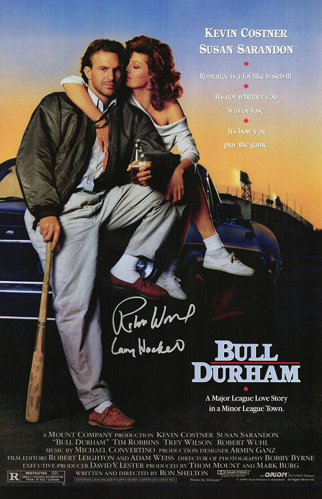 Robert Wuhl Signed Bull Durham 11x17 Movie Poster w/Larry Hockett