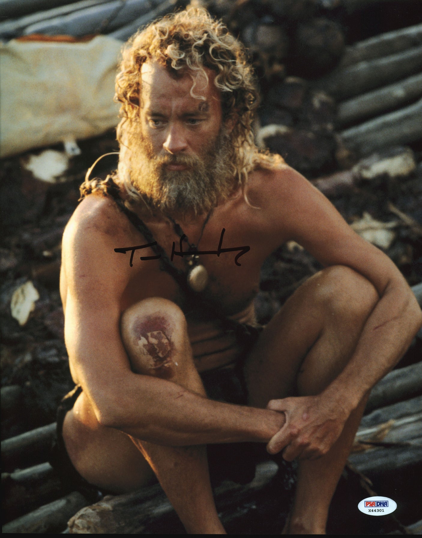 Tom Hanks Cast Away Authentic Signed 11x14 Photo Autographed PSA/DNA #X44301