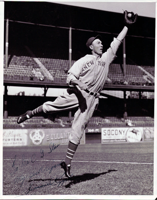 Jimmie Ripple Autographed 8x10 Photo New York Giants "To Dr. Steen Best Regards" PSA/DNA #Y01999