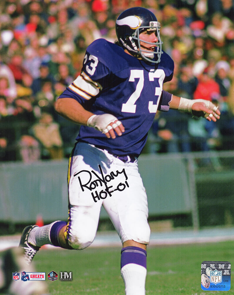 Ron Yary Signed Minnesota Vikings Action 8x10 Photo w/HOF'01