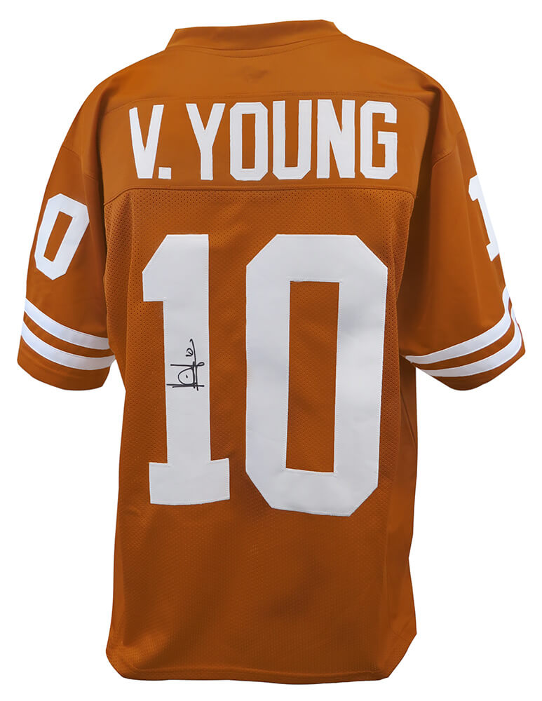 Vince Young Signed Brown Custom Jersey