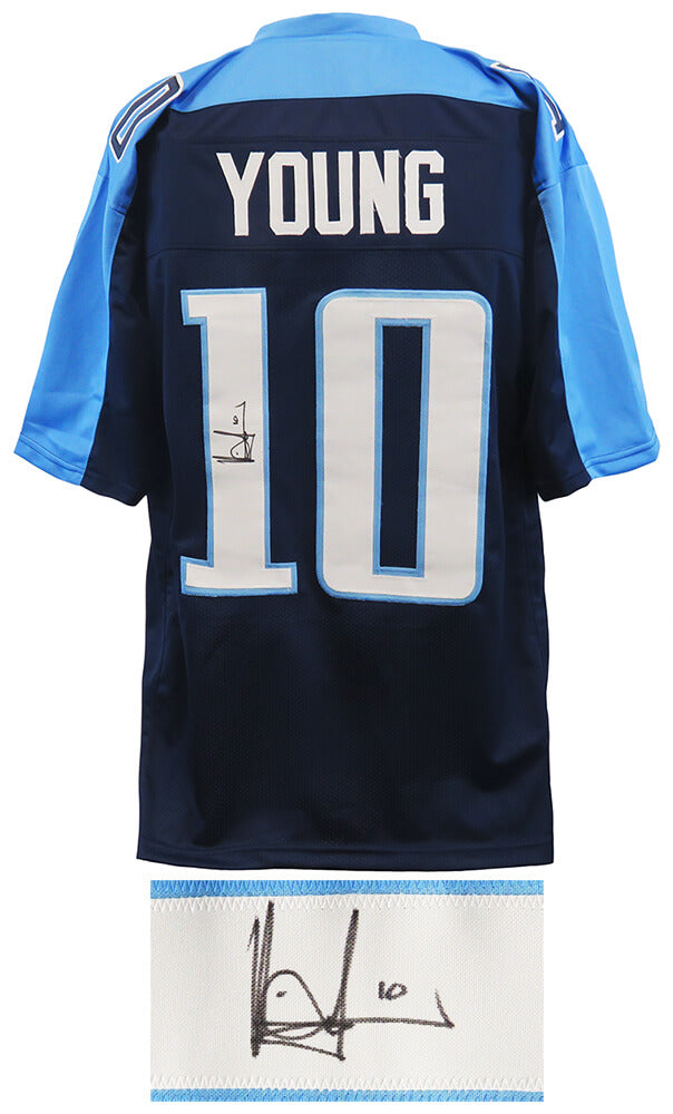 Vince Young Signed Blue Custom Football Jersey