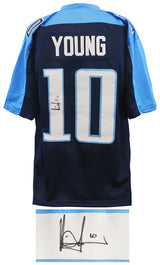 Vince Young Signed Blue Custom Football Jersey