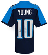 Vince Young Signed Blue Custom Football Jersey w/ROY'06