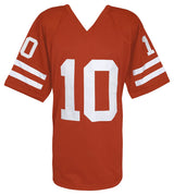 Vince Young Signed Brown Custom Football Jersey w/05 Nat'l Champs