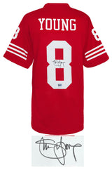 Steve Young Signed Red T/B Custom Football Jersey