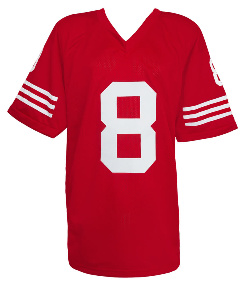 Steve Young Signed Red T/B Custom Football Jersey