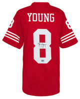 Steve Young Signed Red T/B Custom Football Jersey