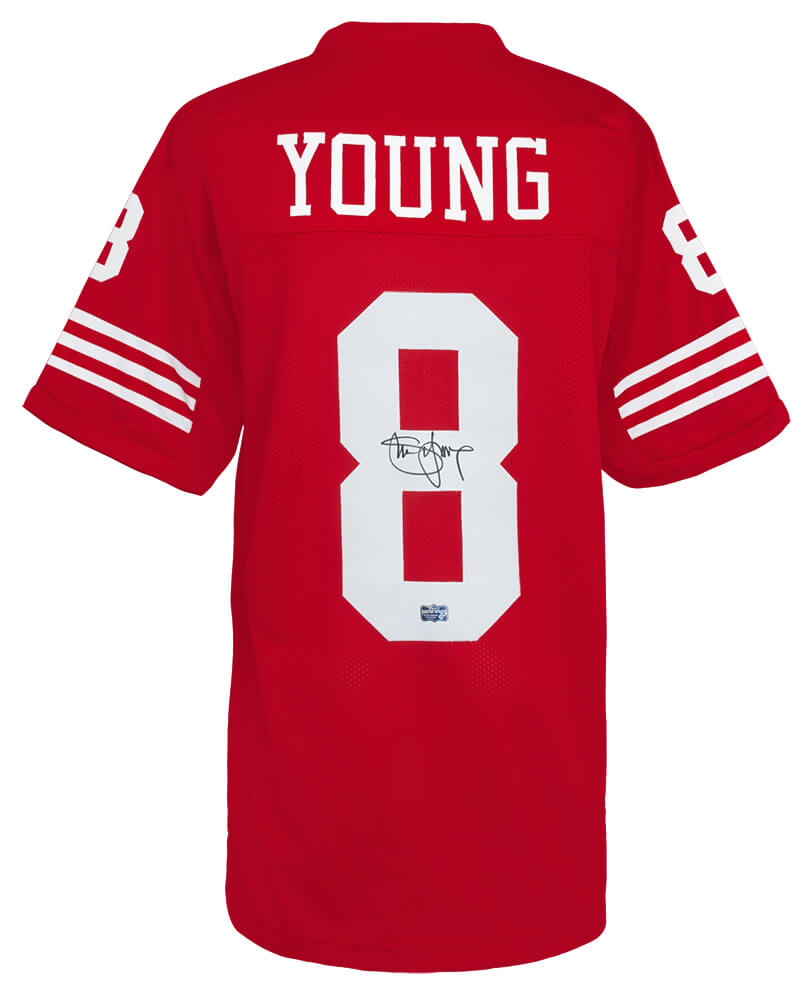 Steve Young Signed Red T/B Custom Football Jersey