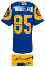 Jack Youngblood Signed Blue Throwback Custom Football Jersey w/HF'01