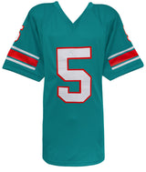 Sean Young Signed Teal Custom Ray Finkle Football Jersey w/Laces Out, Dan