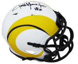 Jack Youngblood Signed Los Angeles Rams Lunar Eclipse White Matte Riddell Speed Mini Helmet w/HF'01