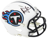 Vince Young Signed Tennessee Titans Throwback White Riddell Speed Mini Helmet