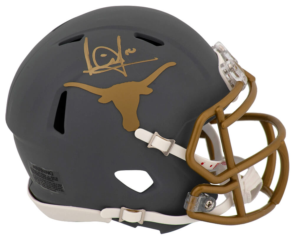 Vince Young Signed Texas Longhorns SLATE Riddell Speed Mini Helmet