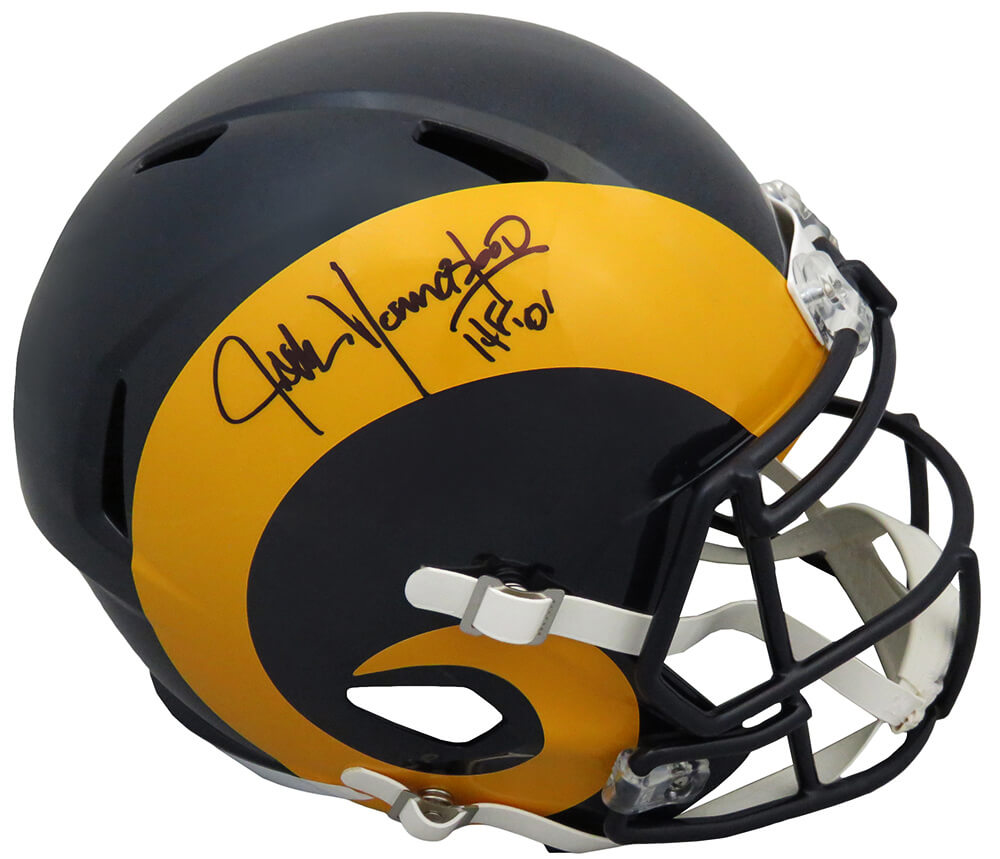 Jack Youngblood Signed Los Angeles Rams Throwback Riddell Full Size Speed Replica Helmet w/HF'01