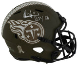Vince Young Signed Tennessee Titans SALUTE Riddell Full Size Speed Replica Helmet w/ROY'06