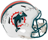 Sean Young Signed Miami Dolphins Riddell Full Size Speed Replica Helmet w/Laces Out, Dan & Quote