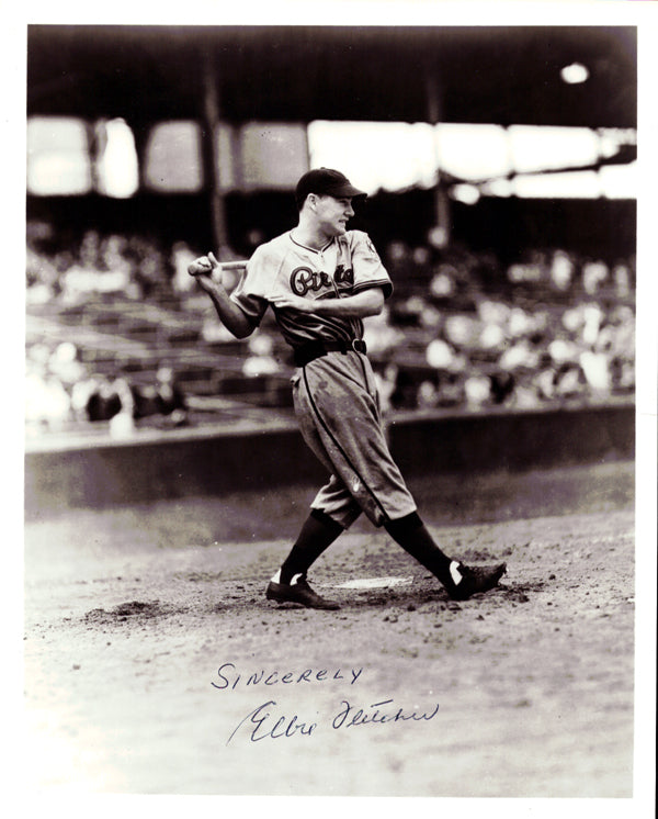Elbie Fletcher Autographed 8x10 Photo Pittsburgh Pirates Vintage PSA/DNA #Z05002