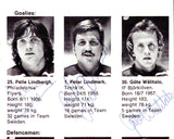 1981 Team Sweden Autographed 4x6 Program With 23 Total Signatures Including Pelle Lindbergh PSA/DNA #Z05646