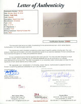 Hugh Duffy Autographed 3x5 Index Card Boston Red Sox JSA #Z32923