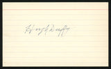Hugh Duffy Autographed 3x5 Index Card Boston Red Sox JSA #Z32923