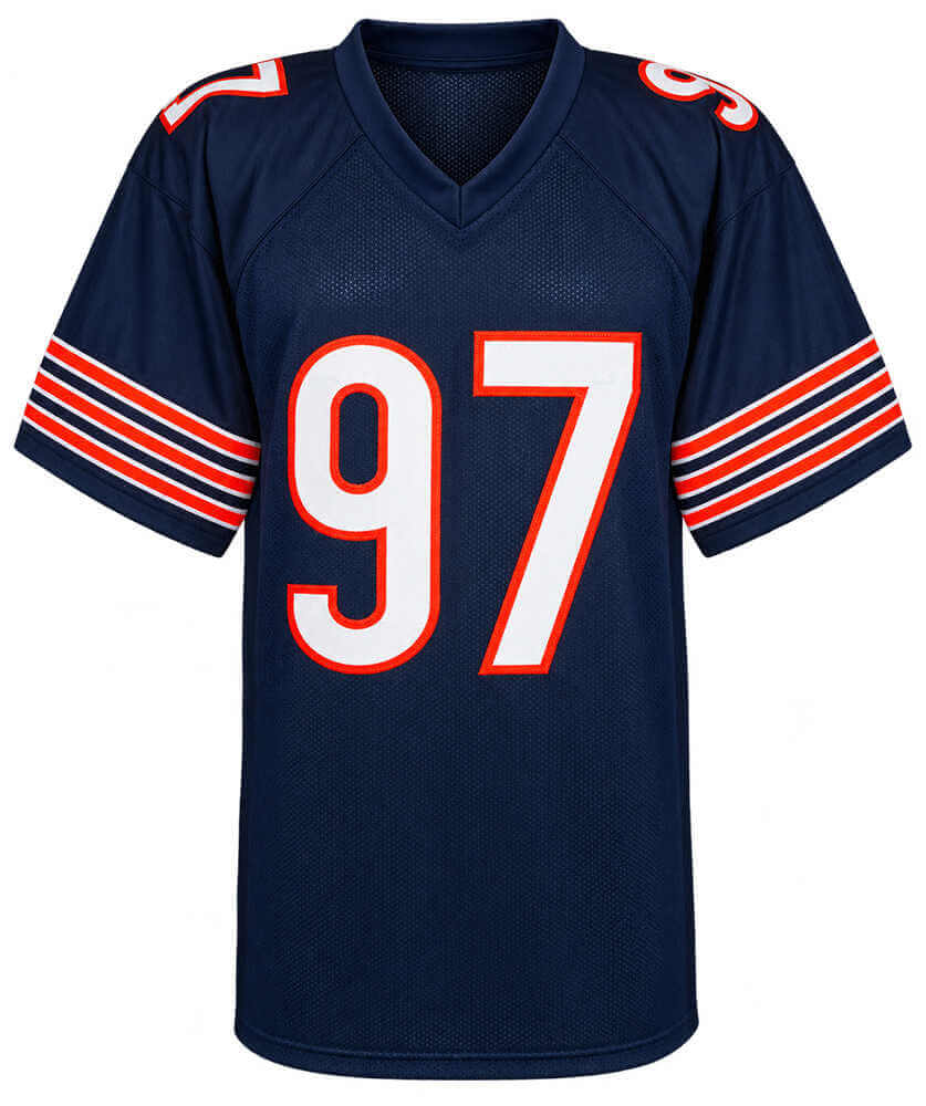 Chris Zorich Signed Navy Custom Football Jersey - (Beckett)