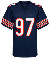 Chris Zorich Signed Navy Custom Football Jersey - (Beckett)