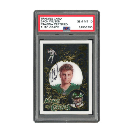 Zach Wilson Signed Authentic Gem Mint 10 PSA/DNA NY Jets NFL Panini